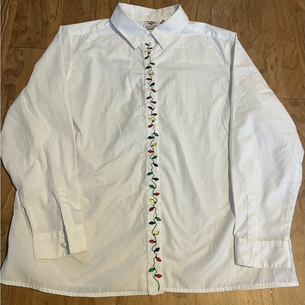 VTG NutCracker Christmas blouse